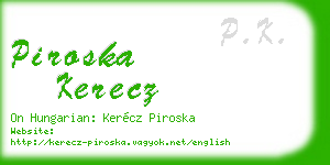 piroska kerecz business card