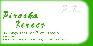 piroska kerecz business card